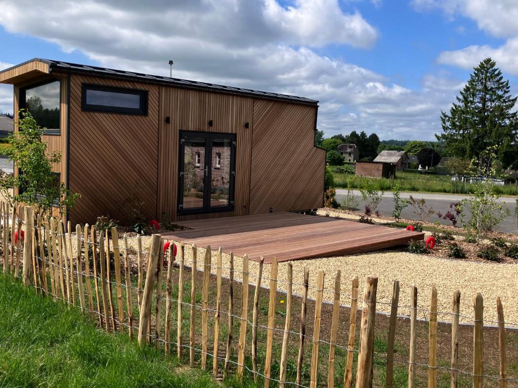 Zahrada ubytování Au sentier de Verlaine - Tiny House à Paliseul