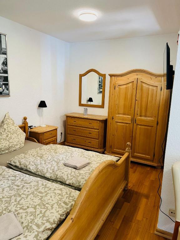 Postel nebo postele na pokoji v ubytování Landhaus Magnus