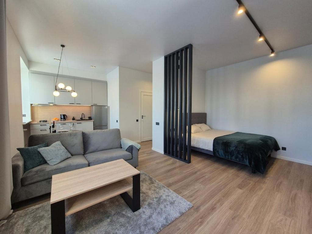 Posezení v ubytování Apartment with Narva Castle view