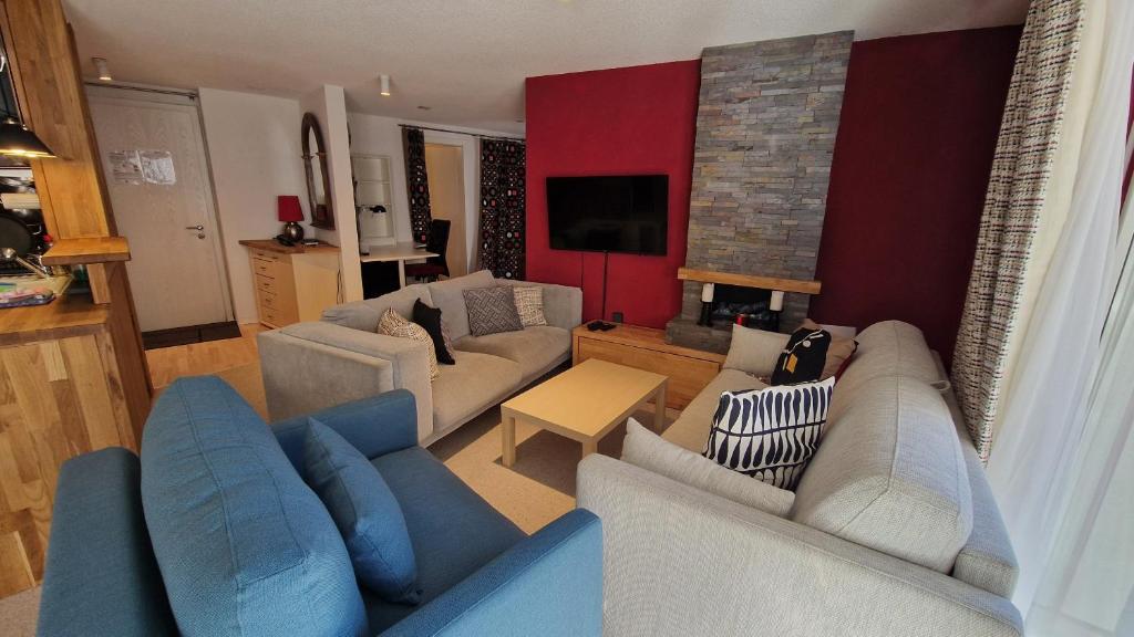 TV a/nebo společenská místnost v ubytování Apartment Daniela