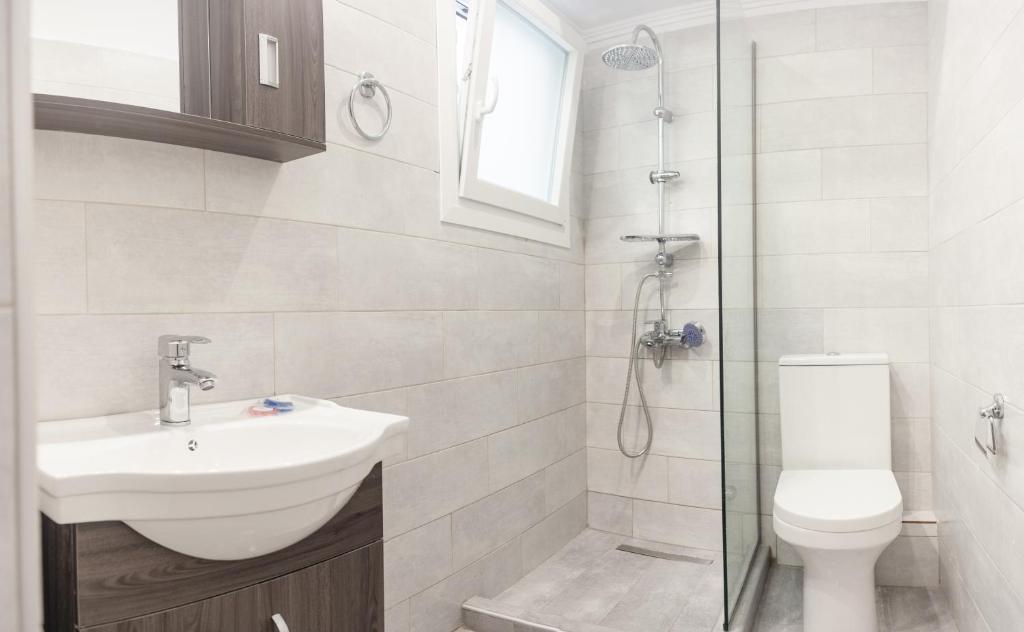 Koupelna v ubytování Diamanti Apartments Downtown Limenas Thasos