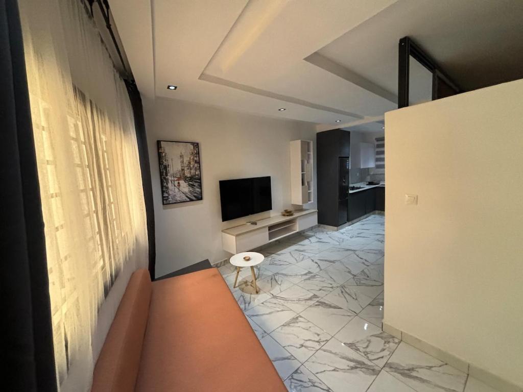 TV a/nebo společenská místnost v ubytování Cozy Loft in Mermoz HD Wifi illimté LPK1B