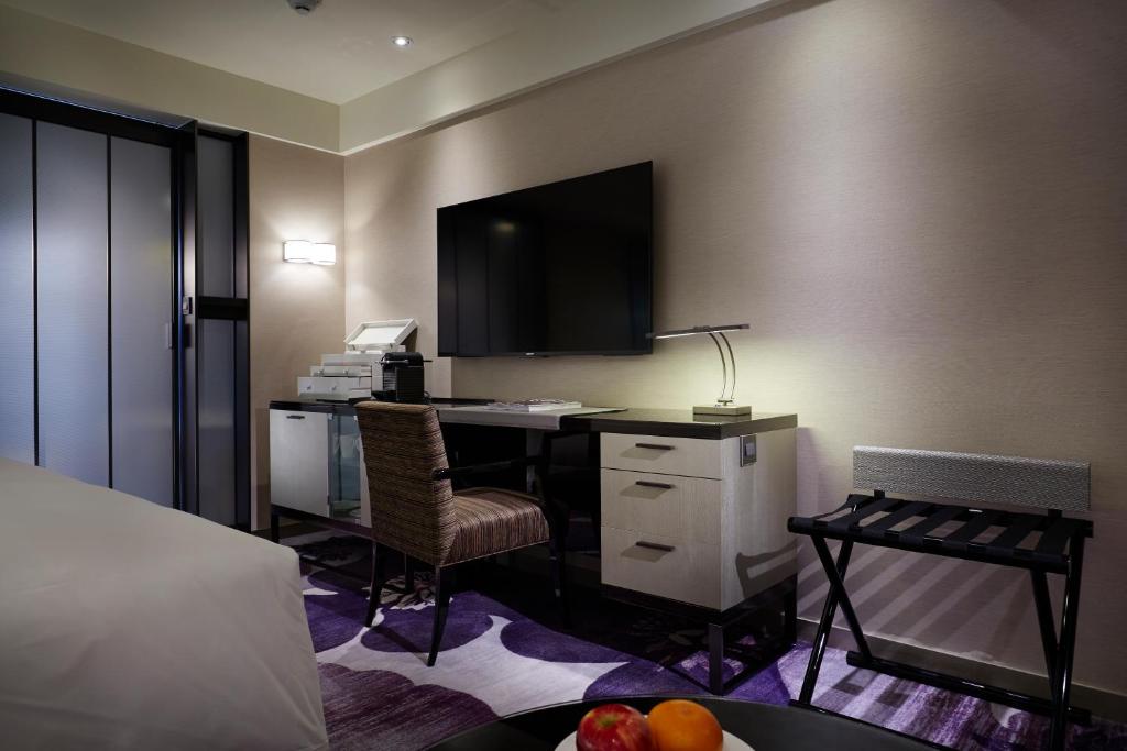 Kuchyň nebo kuchyňský kout v ubytování Taipei Fullerton Hotel-Maison North