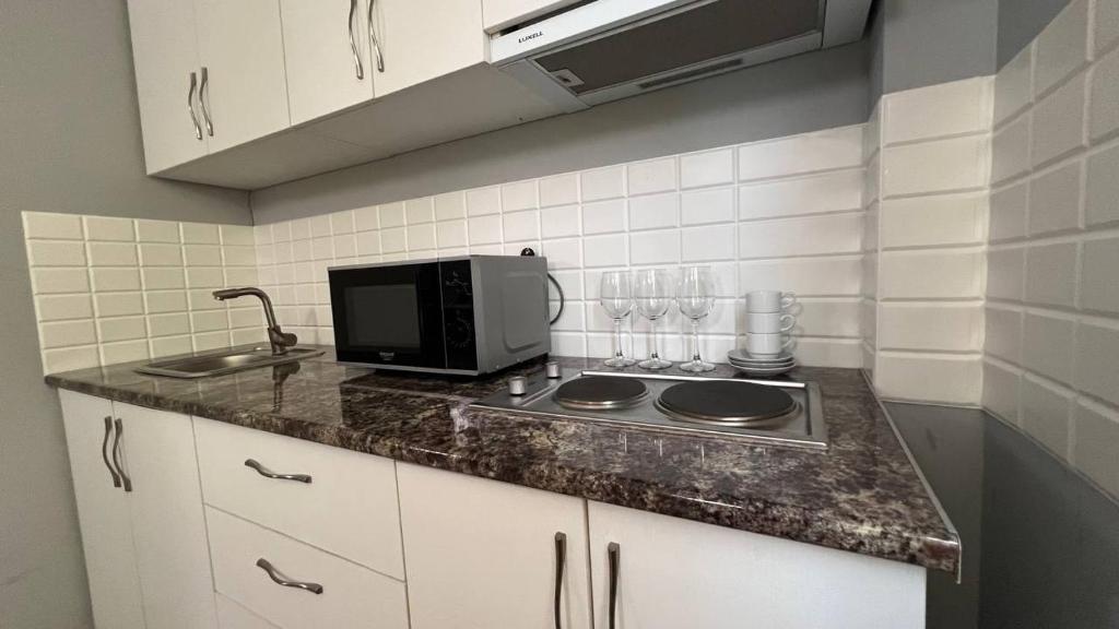Kuchyň nebo kuchyňský kout v ubytování Hotel 288a