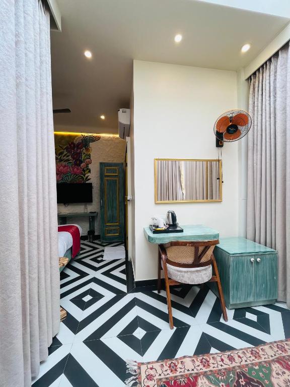 Kuchyň nebo kuchyňský kout v ubytování Stay Banaras - A Boutique Hotel