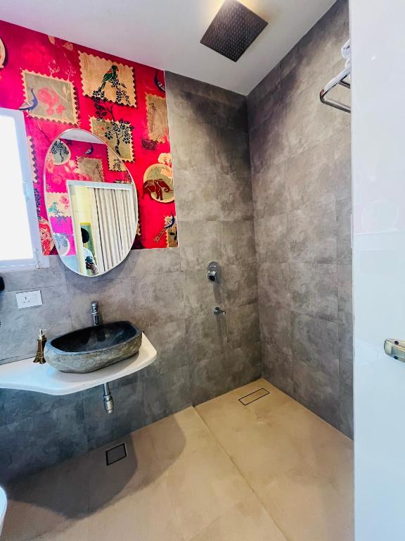 Koupelna v ubytování Stay Banaras - A Boutique Hotel
