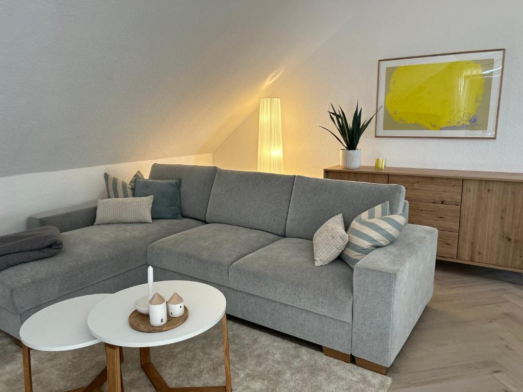 พื้นที่นั่งเล่นของ Nordwärts 53Grad Ferienwohnung in Burhave, Nordsee