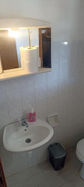 Koupelna v ubytování Poseidon room's Vourvourou