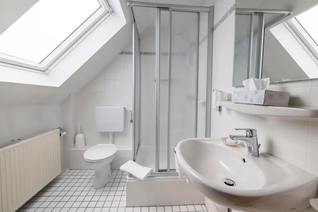 Koupelna v ubytování Hotel Schaper