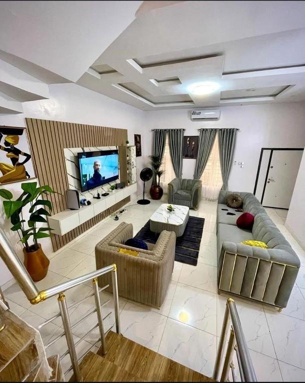 TV a/nebo společenská místnost v ubytování The D3 Luxe Residence