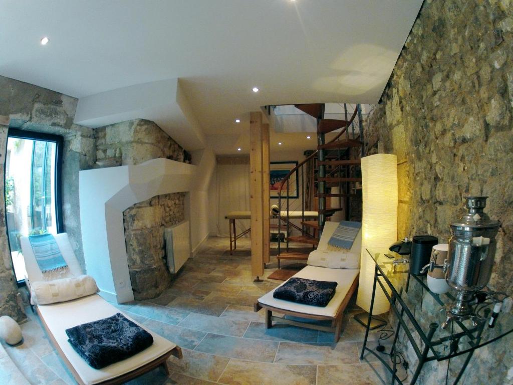 Posezení v ubytování Maison Colladon