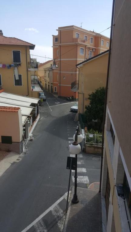 a view of an empty street in a city at L'Aurora in Ceriale