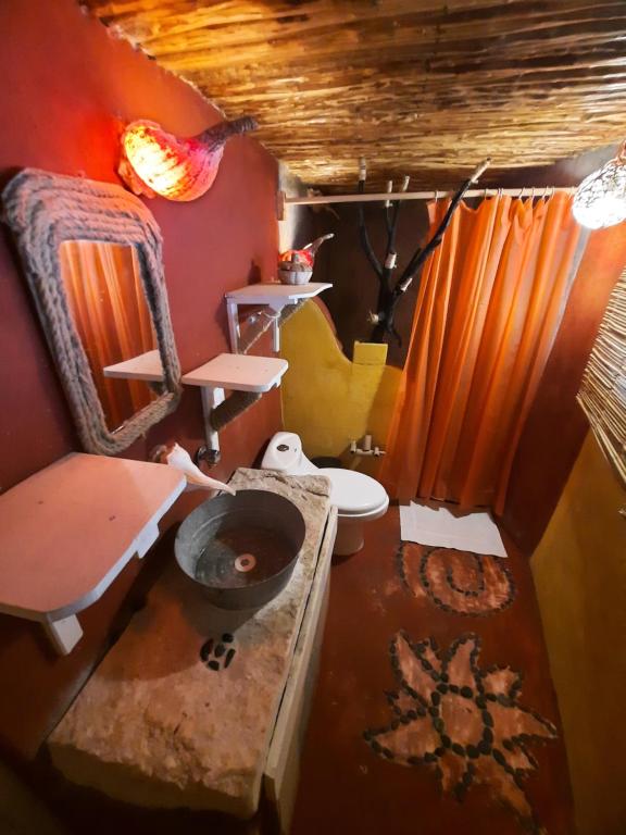 Posezení v ubytování Casa Jade Ecobungalows Las coloradas