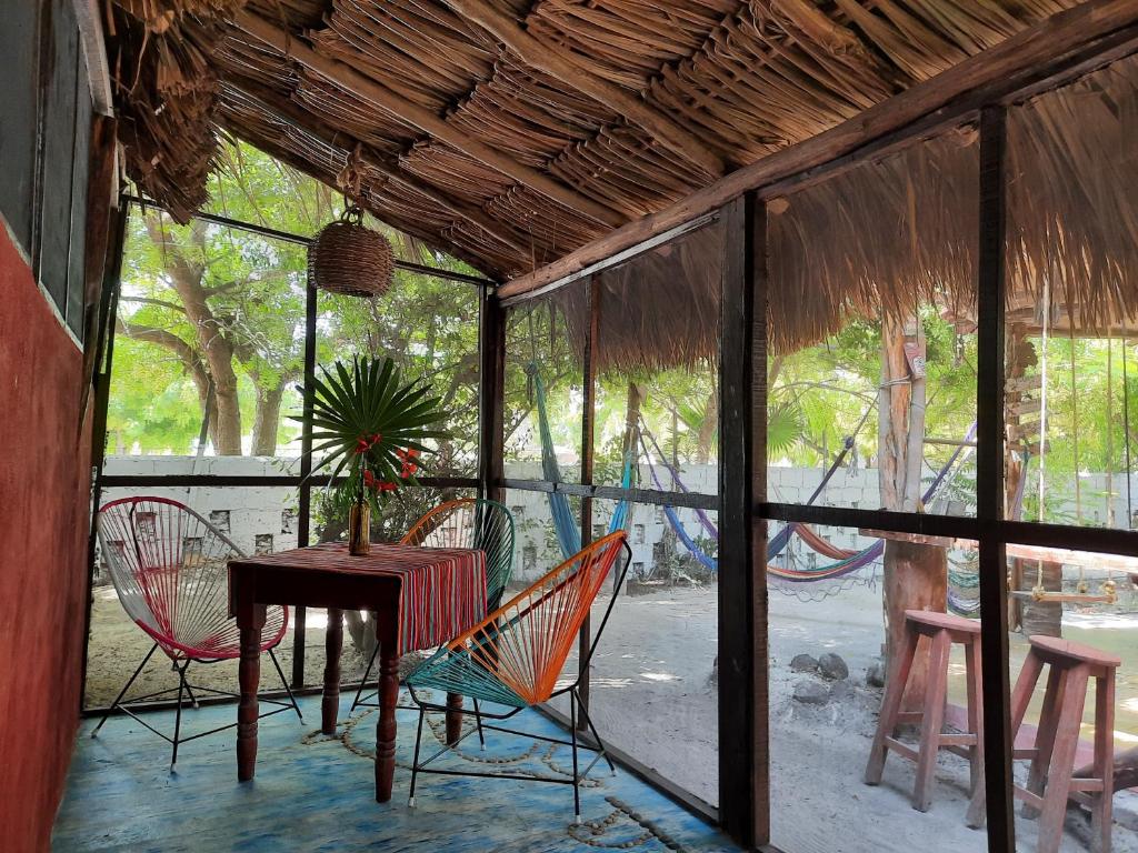 Balkón nebo terasa v ubytování Casa Jade Ecobungalows Las coloradas