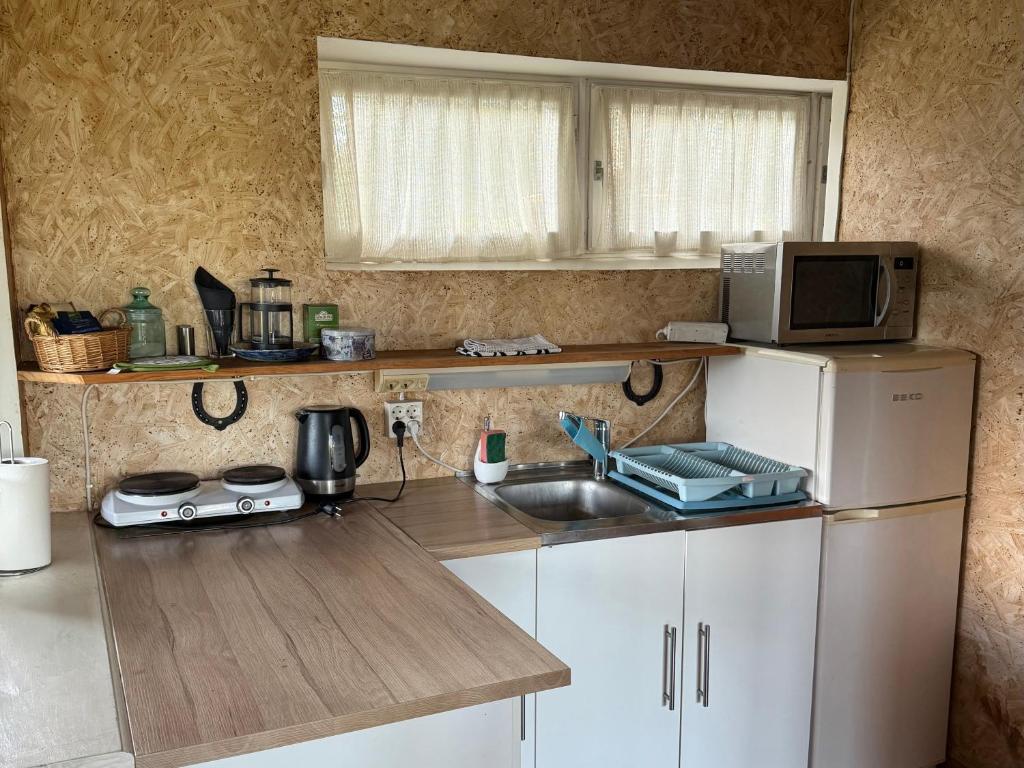 Kuchyň nebo kuchyňský kout v ubytování Eha Farmstay