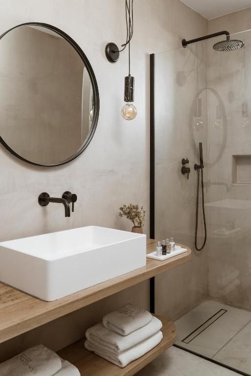 Koupelna v ubytování Gerofinikas Boutique Hotel