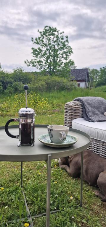 Příslušenství pro přípravu čaje a kávy v ubytování Ronehamn Bed and Breakfast