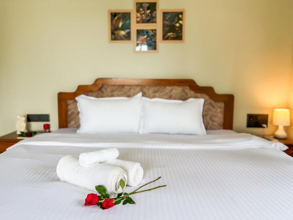 Postel nebo postele na pokoji v ubytování Riverfront 2BHK Apt Riverview Good Reviews