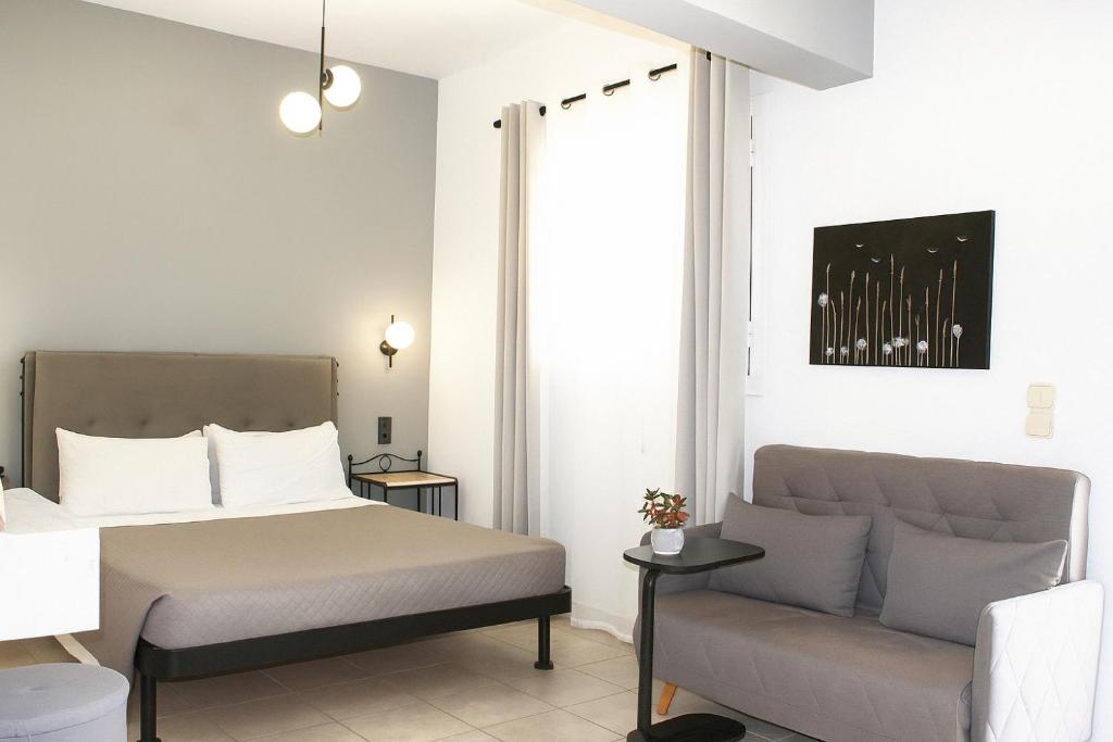 Posezení v ubytování Fissas Rooms