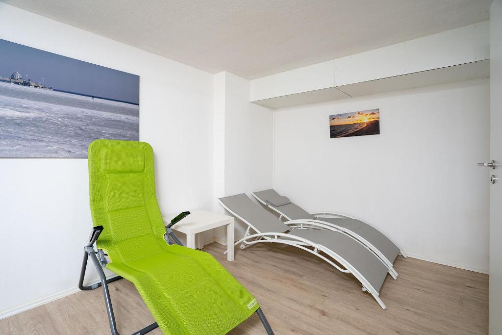 Lázně a/nebo wellness v ubytování Das Solaris 5 Beach Apartment mit Balkon, Gemeinschaftssauna und Grillplatz