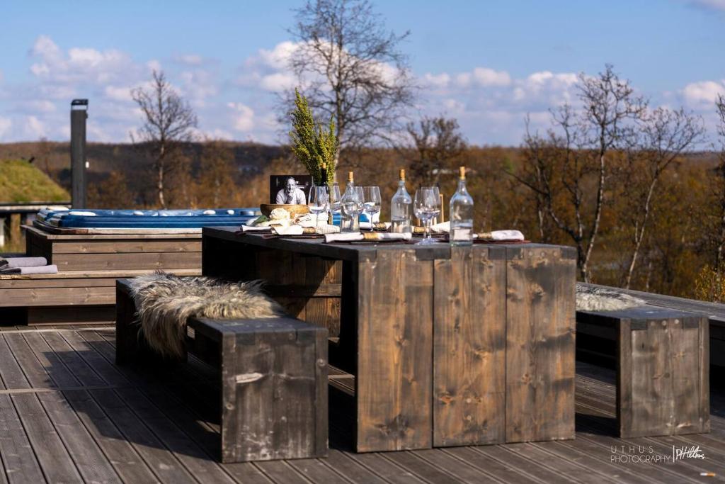 Nápoje v ubytování Nydelig og Moderne hytte på Kikut Geilo - 6 senger, 4 soverom og jacuzzi