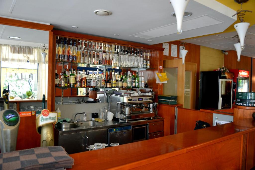 The lounge or bar area at Hotel Veritas