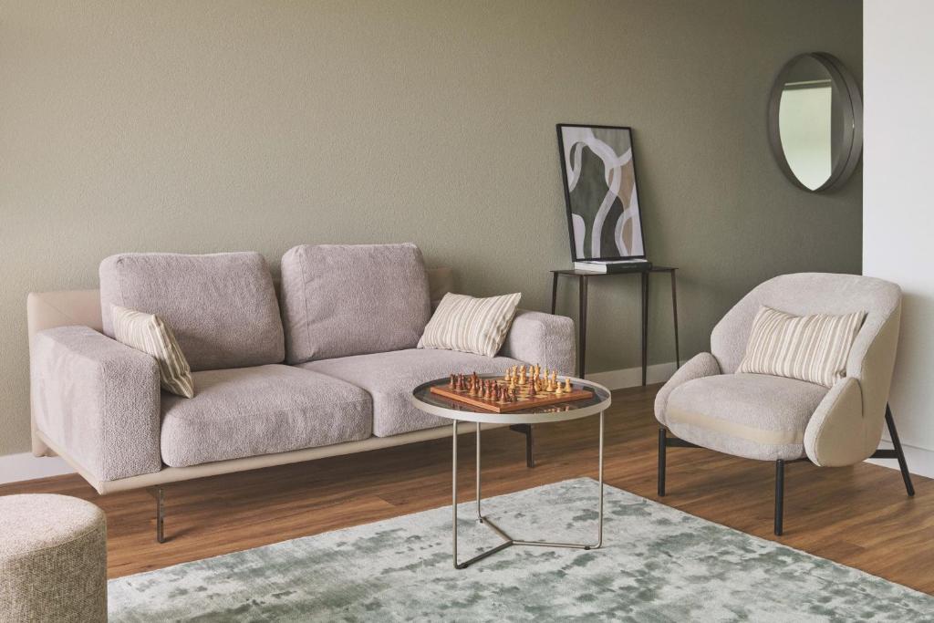 Posezení v ubytování aestate living lakeview in Horgen Zürich Zug Pfäffikon