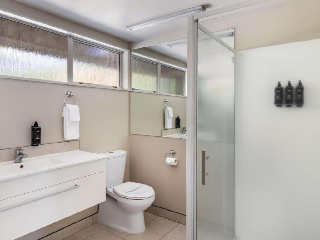 Koupelna v ubytování Turangi Leisure Lodge
