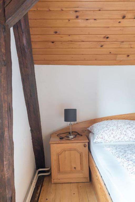 Postel nebo postele na pokoji v ubytování Mountain View Apartments - Pr` Potovcn`k