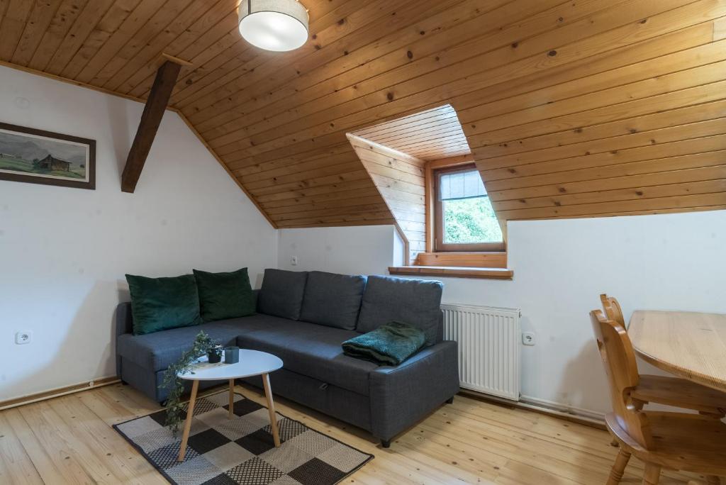 Posezení v ubytování Mountain View Apartments - Pr` Potovcn`k