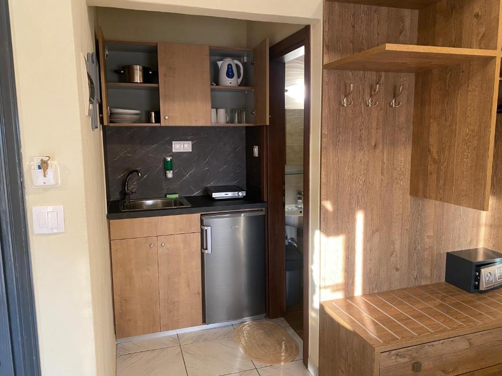 Kuchyň nebo kuchyňský kout v ubytování Oasis