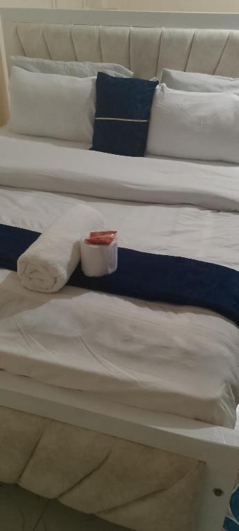 Postel nebo postele na pokoji v ubytování Studio apartment Kitengela