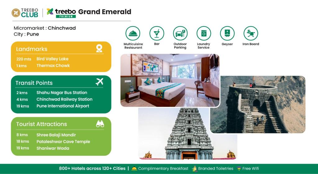 Certifikát, hodnocení, plakát nebo jiný dokument vystavený v ubytování Treebo Premium Grand Emerald