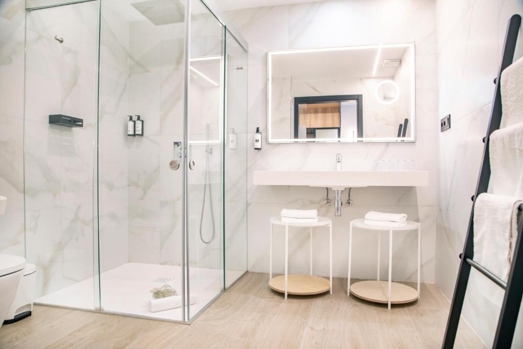 Koupelna v ubytování Hotel Delfin Azul
