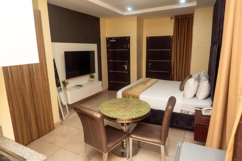 TV a/nebo společenská místnost v ubytování Apartment 19