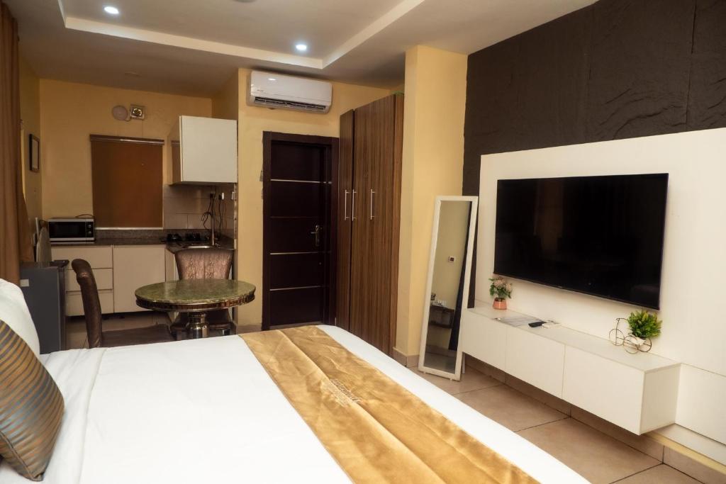 TV a/nebo společenská místnost v ubytování Apartment 19