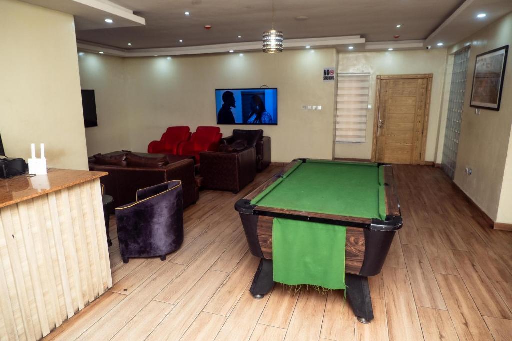 Biliár nebo kulečník v ubytování Apartment 19