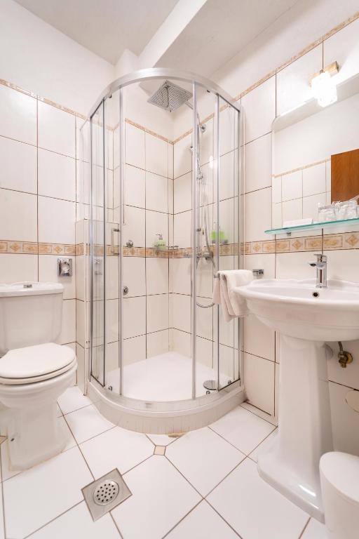Koupelna v ubytování Hotel Peristil