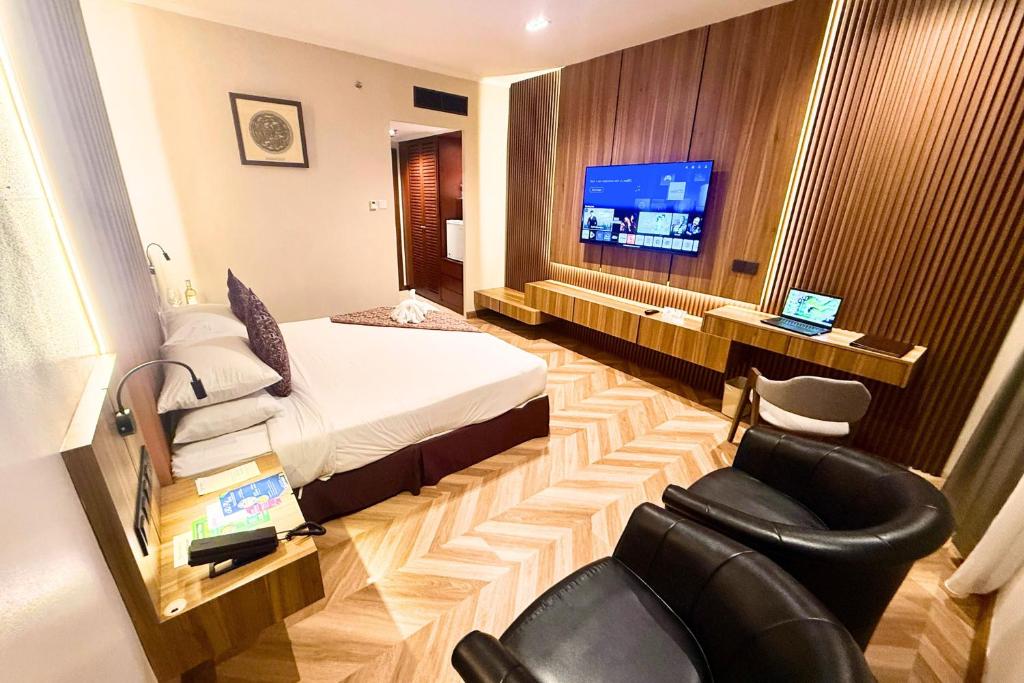 TV a/nebo společenská místnost v ubytování Hotel Shangri-la Kota Kinabalu