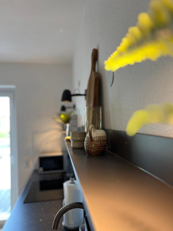 Kuchyň nebo kuchyňský kout v ubytování BRIGHT Elzer Straße