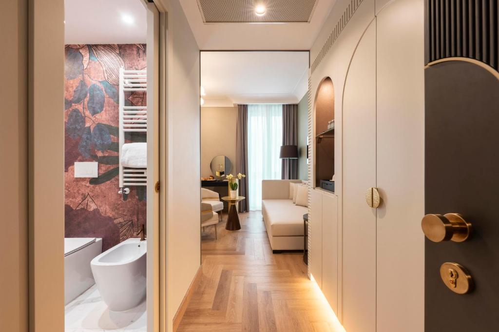 Koupelna v ubytování Je Rome Hotel