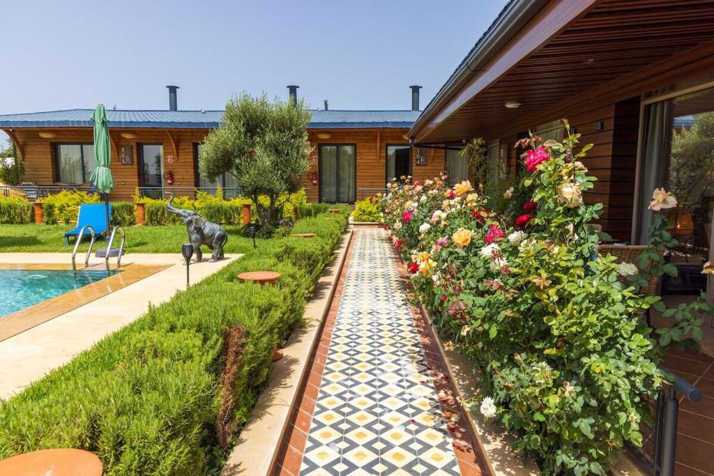 Bazén v ubytování Dar Zarrouk - Eco Lodge Briech Assilah nebo v jeho okolí