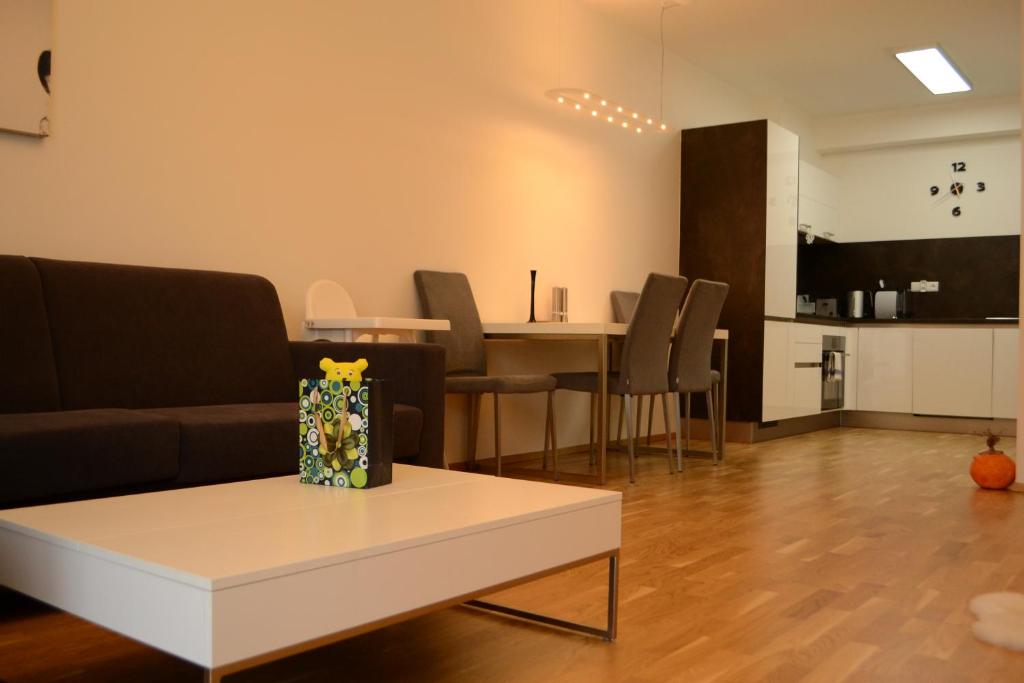 TV a/nebo společenská místnost v ubytování Apartment Medvědín 331/110