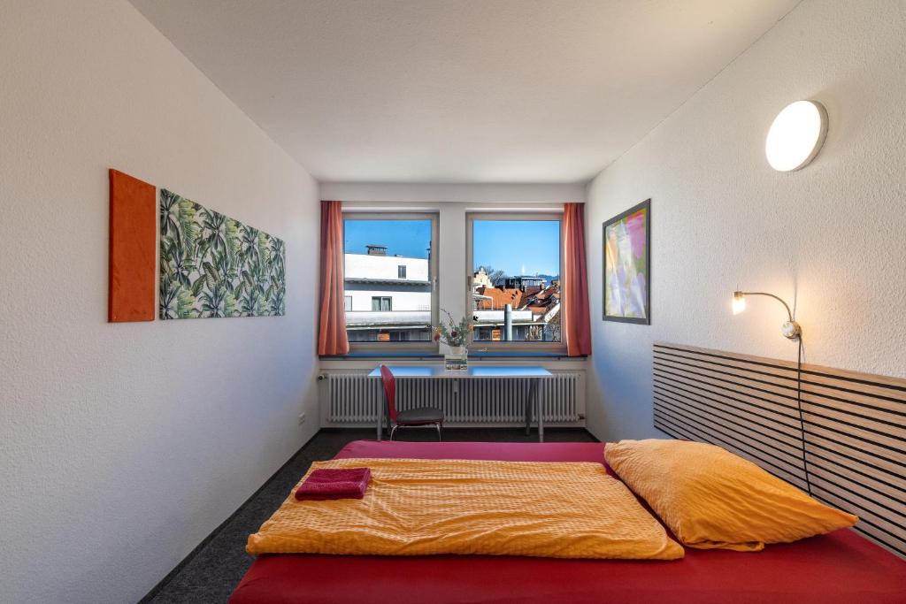Postel nebo postele na pokoji v ubytování Inselhostel