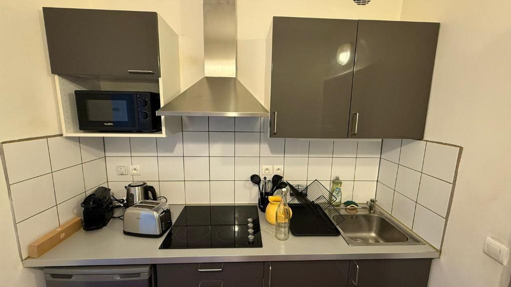 Kuchyň nebo kuchyňský kout v ubytování Studio dans le centre ancien