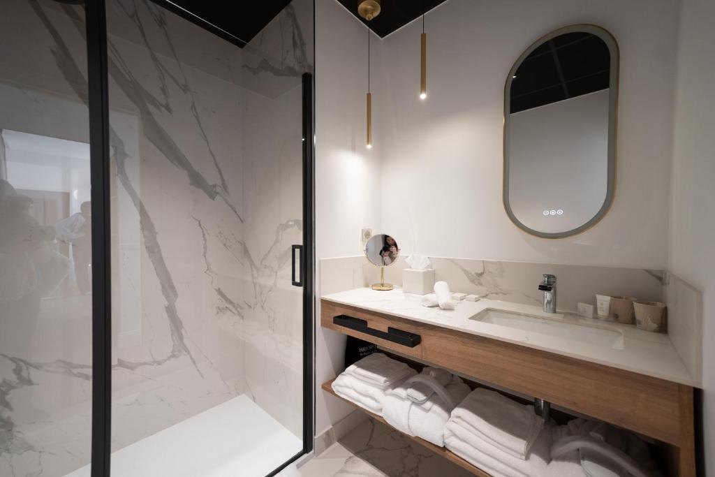 Koupelna v ubytování Hôtel Margaux