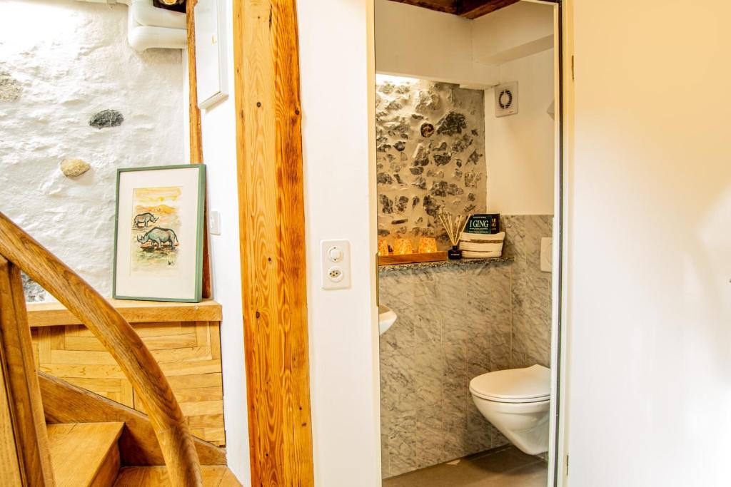 Koupelna v ubytování Onkel Toms Hütte