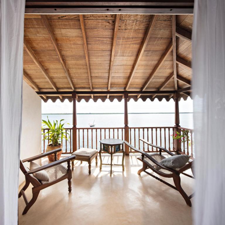 Balkón nebo terasa v ubytování LAMU HOUSE