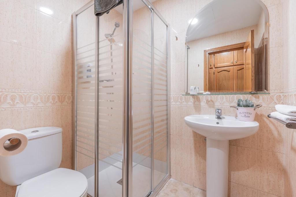 Koupelna v ubytování Hostal El Bugar