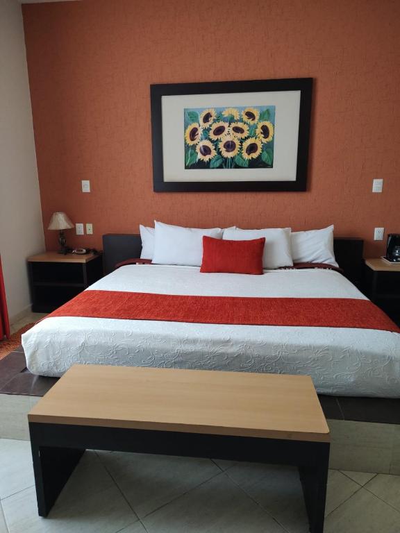 Postel nebo postele na pokoji v ubytování Hotel Real de TX